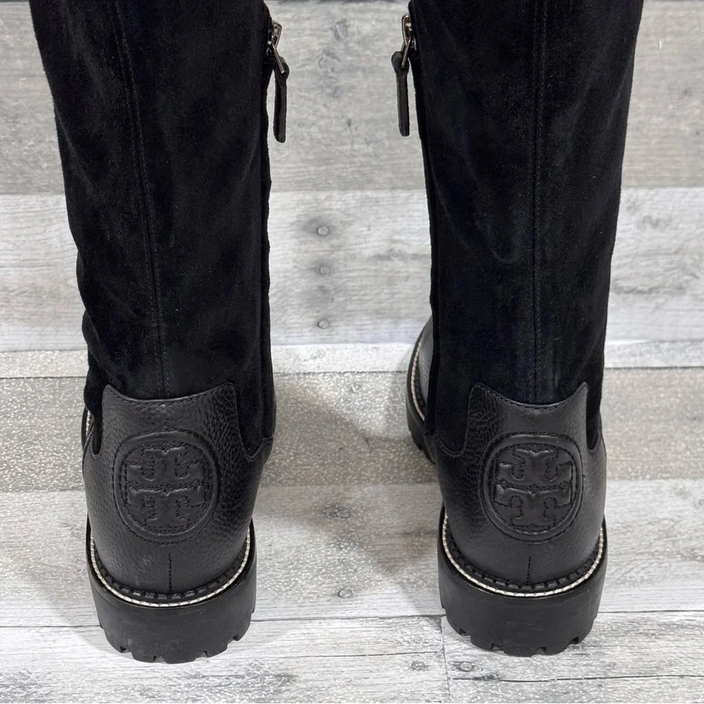 TORY BURCH MILLER LUG SOLE OVER-THE-KNEE BOOT - PERFECT BLACK - SZ - 6M